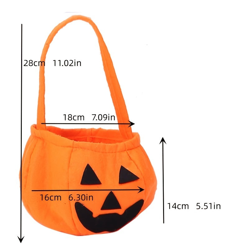 Hand held Pumpkin Bags Candy Bags Happy Face Three dimensional Pumpkin Bags