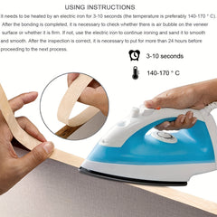 Birch Wood Veneer Edge Tape, Hot Melt Adhesive, Flexible, Iron On, for Furniture