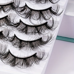 8D Fluffy Wispy Curly False Eyelashes for Daily Party Use