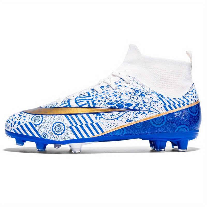 Kids High Top AG Soccer Cleats Lightweight Breathable Football Boots