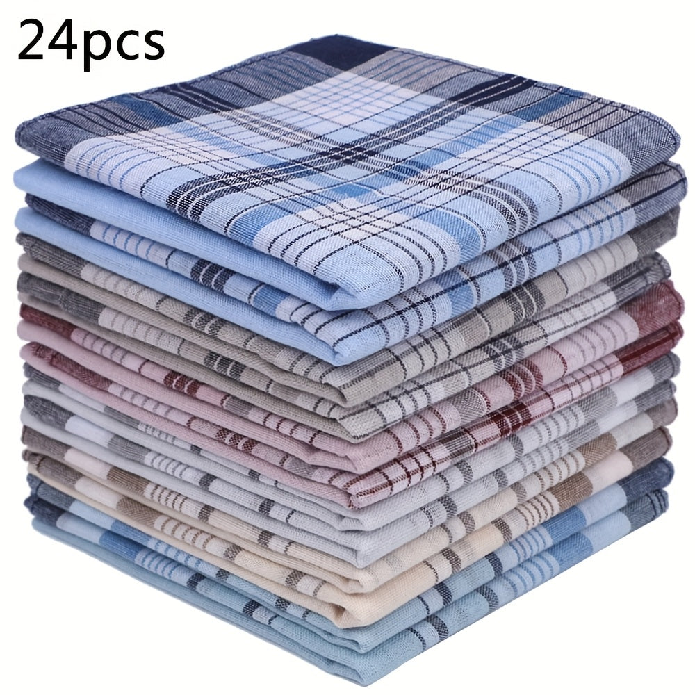 Men's Handkerchiefs Soft Pocket Square Gents Hankies for Father Mother