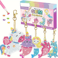 DIY 5D Diamond Painting Keychain Kit for Girls