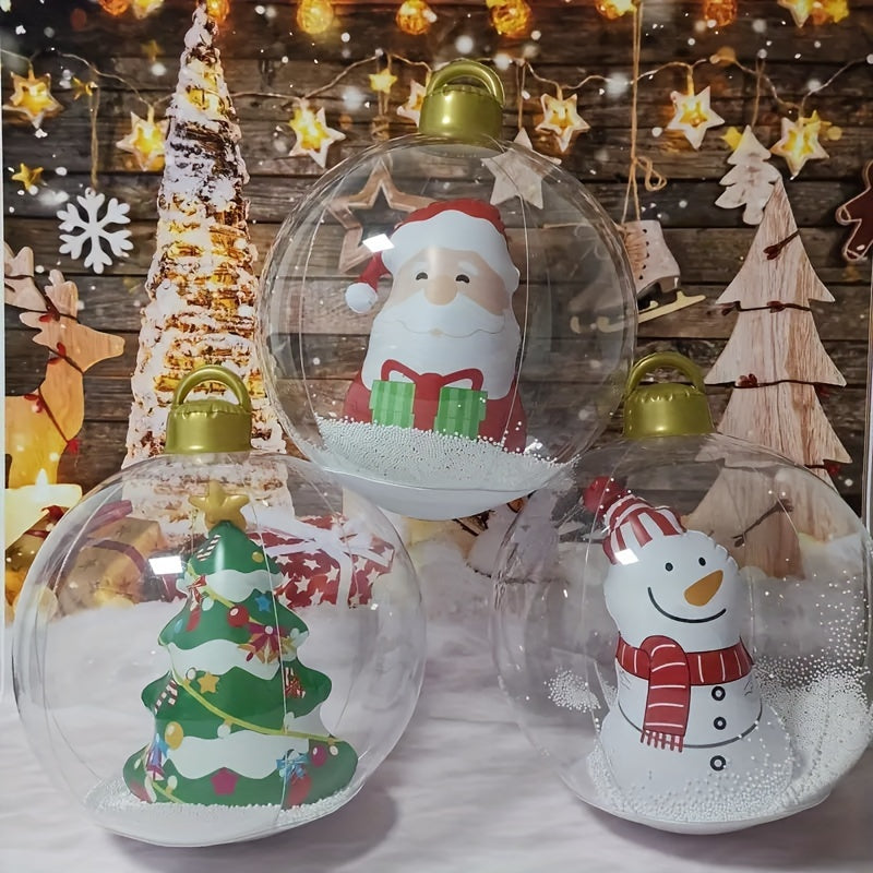 Large Inflatable Christmas Ball with LED Lights