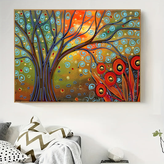 Abstract Tree Diamond Painting Kit DIY Special Shape Crystal Diamond Partial
