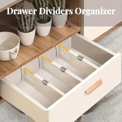 Drawer Divider Organizer 4 Pack Adjustable Dividers for Bedroom Bathroom Closet