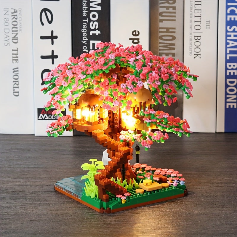 2100 Parts Sakura Tree House Building Blocks Set - Interactive Toys for Kids