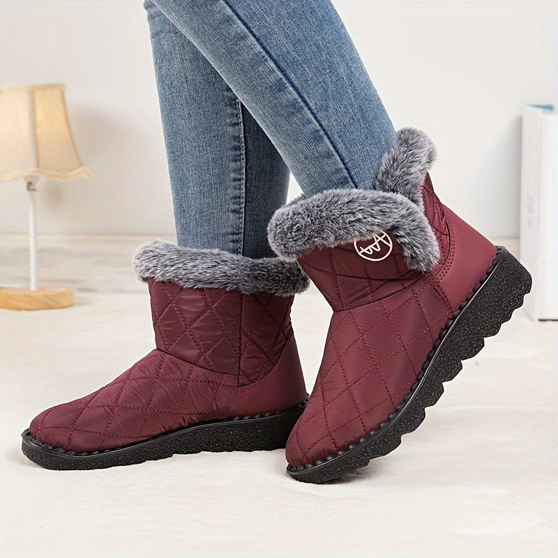 Women's Non-Slip Thickened Snow Boots - Warm & Lightweight