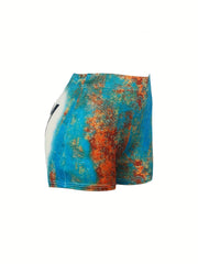 Fancy Like Print Skinny Shorts Casual Shorts Women