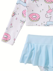 Donut & Unicorn Swimwear Set for Girls