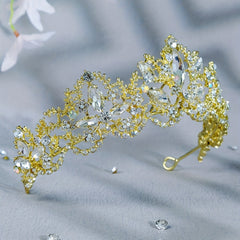 Crystal Crown Prince Queen Style Headband Alloy Tiara Hair Accessories