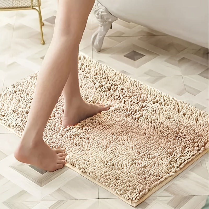 Chenille Bathroom Non-slip Rug for Kitchen Doorway Bedroom Bathroom Mat