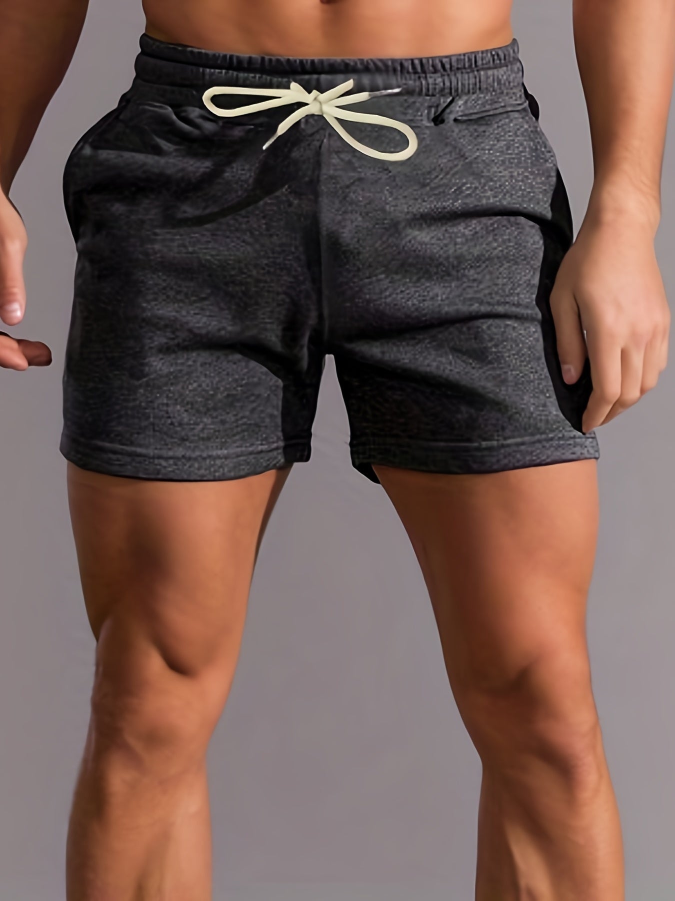 Men's Stretch Drawstring Shorts for Summer Gym Workout