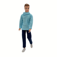 Male Doll Set w/ Interchangeable Outfits 2 Pack Multijoint Action Fig