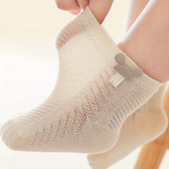 4 Pairs Baby Mouse Head Knit Socks Soft & Breathable