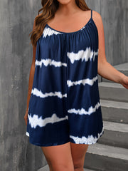 Tie Dye Scoop Neck Cami Romper