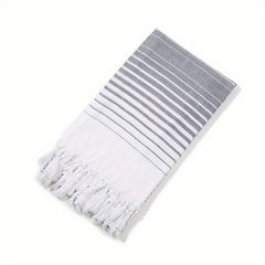 Quick Drying Stripe Beach Towel Soft Absorbent Sand Proof Outdoor Travel