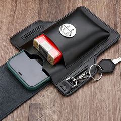 Stylish Lychee Pattern Faux Leather Belt Bag for Outdoor Adventures