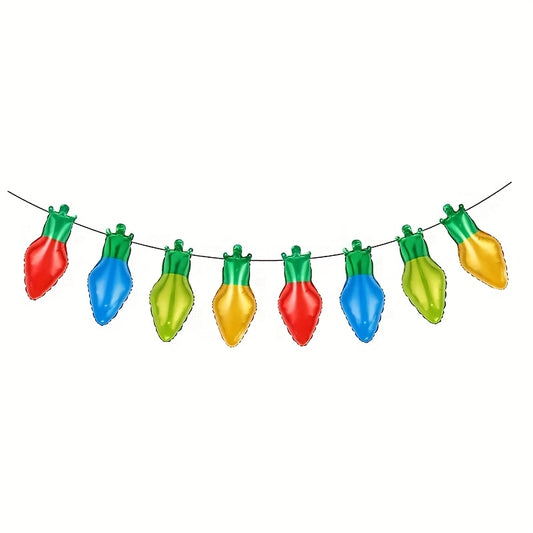 8pcs Mini Colored Light Bulb Aluminum Foil Balloons Party Decorations