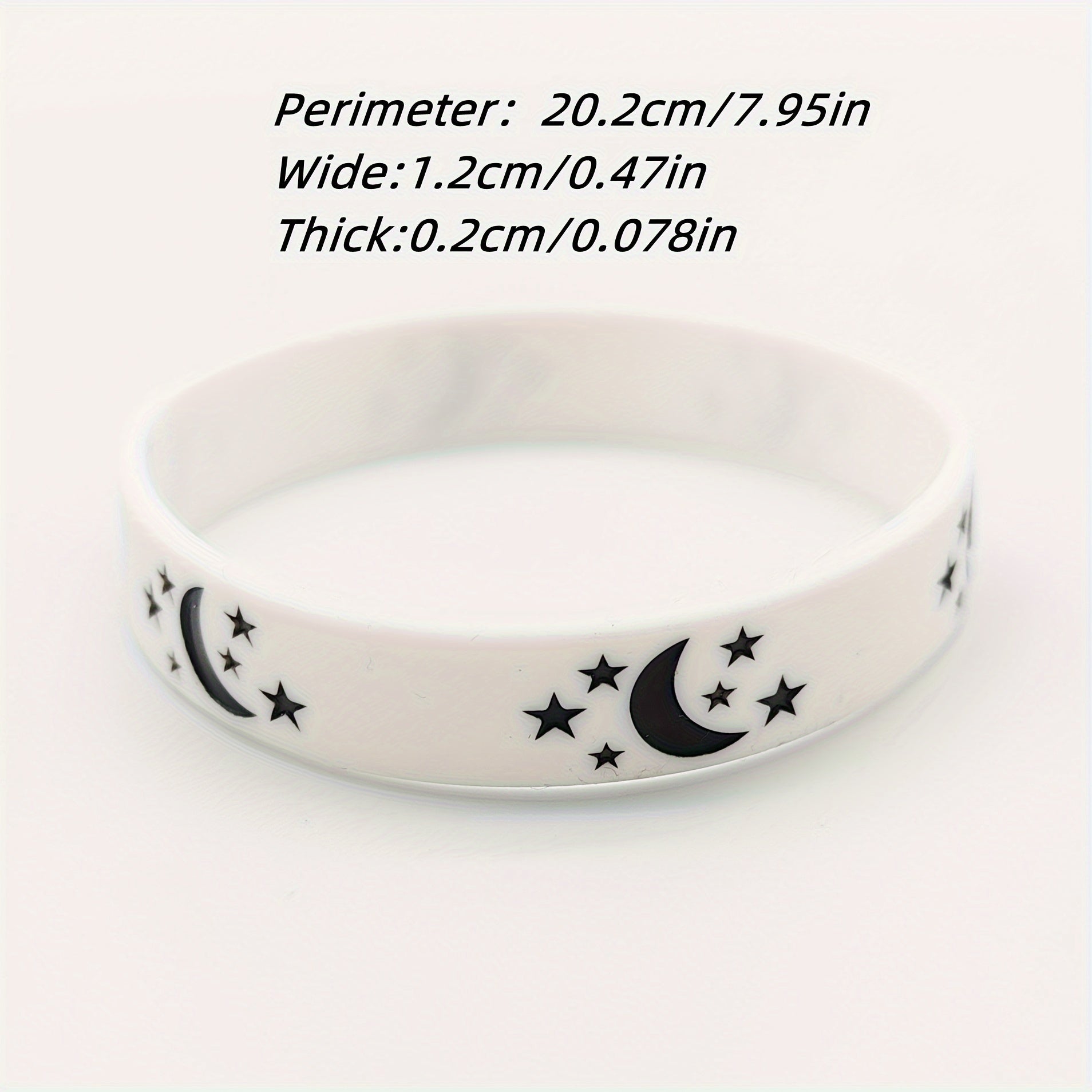 Moon & Star Silicone Sports Bracelet For Women