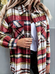 Plaid Shirt Jacket Button Up Casual Plaid Shacket Women's Clothing