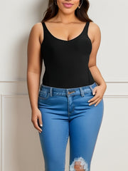 Solid V Neck Fitness Running Cami