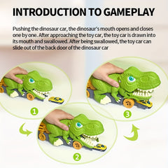 Children's Dinosaur Swallowing Car Toy Boy Ejection Alloy Transport Car