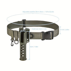 Adjustable Fishing Waist Belt with Rod Holder for Spinning and Casting Rods