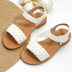 Girls' Casual Solid Open Toe Sandals Lightweight Breathable Beach Summer Sandals