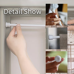 1pc Spring Loaded Curtain Rod Extendable Telescopic Tension Pole Shower Rail