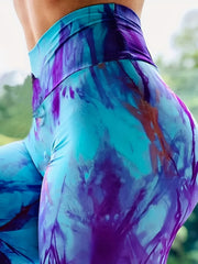 Print High Waist Yoga Leggings Women's Activewear