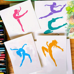 1pc HANDMAKER PET Hollow Out Stencils Dance Theme Craft