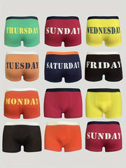 7 Pcs Boy's Boxer Briefs SUNDAY TO SATURDAY Print