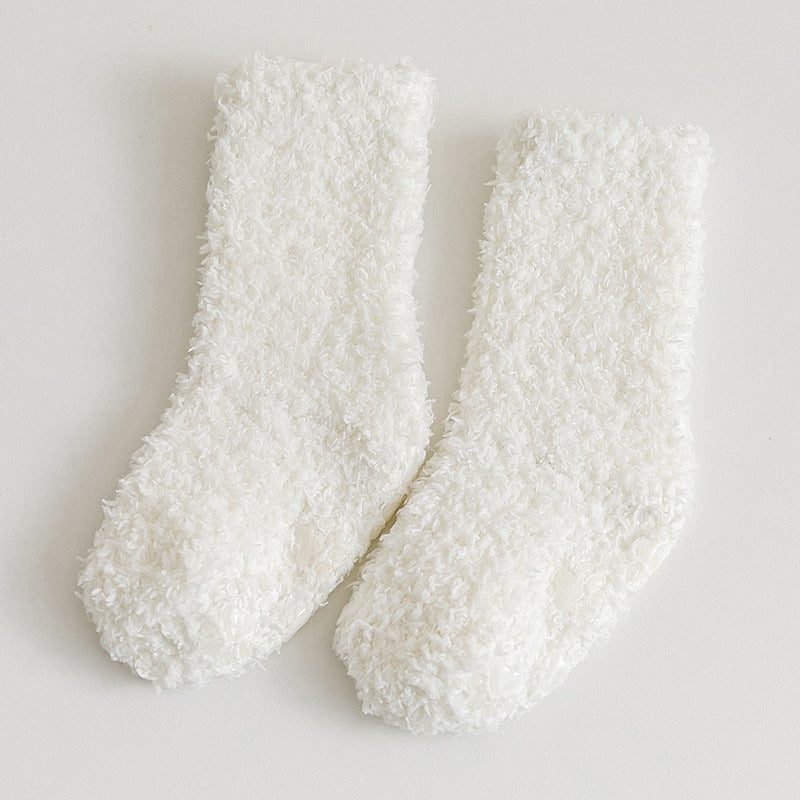 Baby Coral Fleece Floor Socks Warm Non-slip Toddler Socks