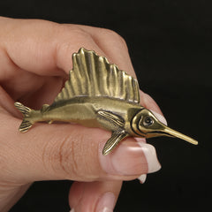 Brass Tuna Ornament Statue Copper Marine Life Antique Figurine