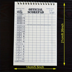 Mexican Train & Chicken Foot Dominoes Scorepad Scoring Sheets