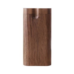 Vintage Walnut Wood Cigarette Case with Metal Stick