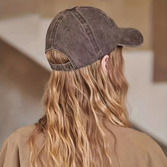 Vintage Washed Denim Trucker Cap for Women