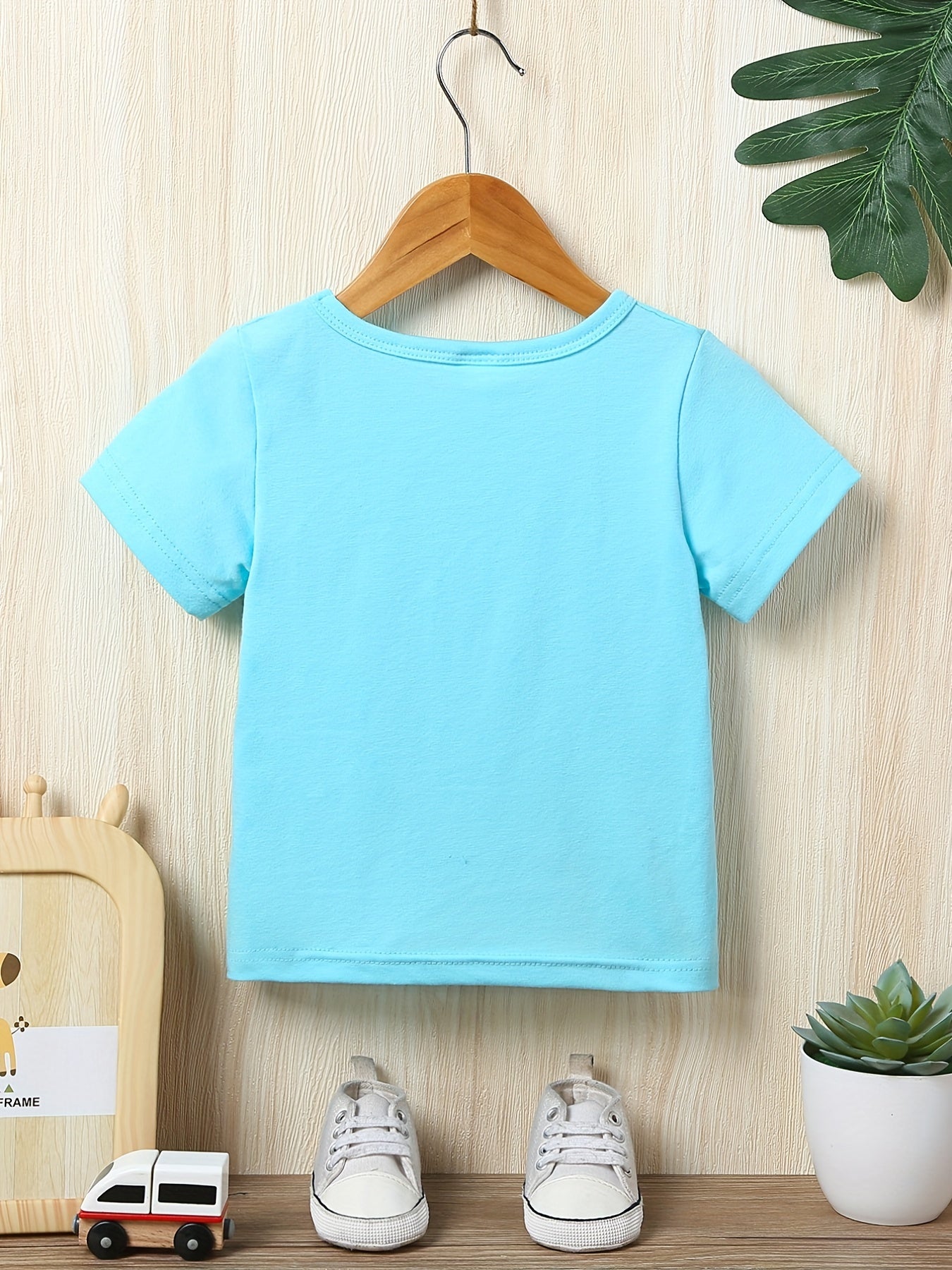Baby Boys Cow Letter Print Short Sleeve Tee Top