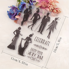 Fashionable Men Women Pattern Stencils DIY Scrapbook Decorative