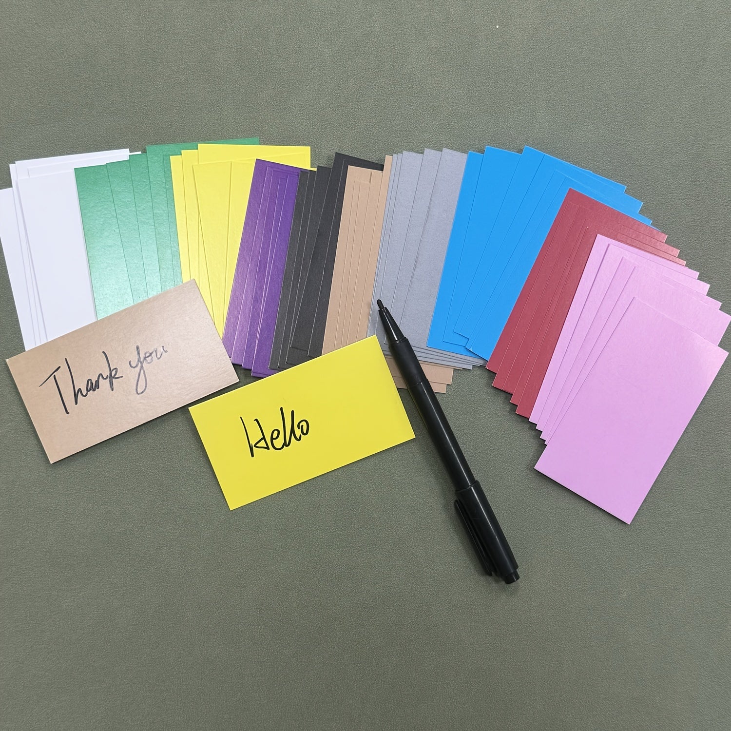 50pcs Colored Blank Handwritten Postcards Message Cards Memos