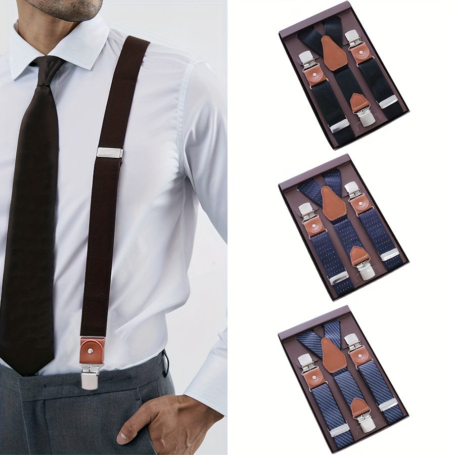 Men's 3 Buckles Y shaped Suspenders For Outdoor Party