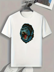 Chimpanzee Print Men's Graphic T shirt Casual Comfy Tees For Summer