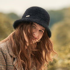 Winter Furry Bucket Hat for Women Girls
