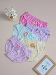 Girls Panda Rabbit Print Shortie Brief Soft Cotton Underwear