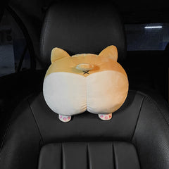Corgi Butt Car Neck Pillow Seat Waist Back Cushion Car Accessories
