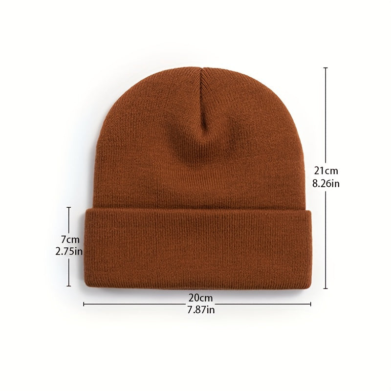Solid Outdoor Breathable Beanie Hat Warm Knitted Hat Unisex Style Hat