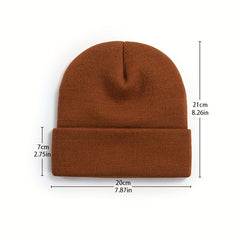 Solid Outdoor Breathable Beanie Hat Warm Knitted Hat Unisex Style Hat