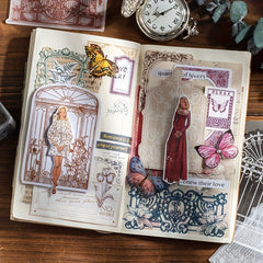 20PCS Gothic Castle Stickers for Scrapbooking and Collages