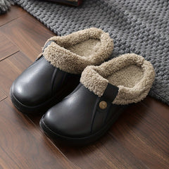 Warm Plush Lined Home Slippers Waterproof & Anti Slip House Slippers