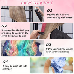 Hair Chalk For Girls Makeup Kit - Temporary Washable Hair Dye